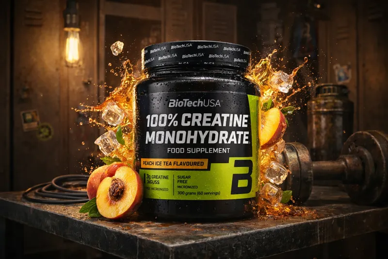 كرياتين مونوهيدرات 100% بنكهات متعددة من BioTechUSA – أداء أقوى بطعم منعش ⚡ 300g